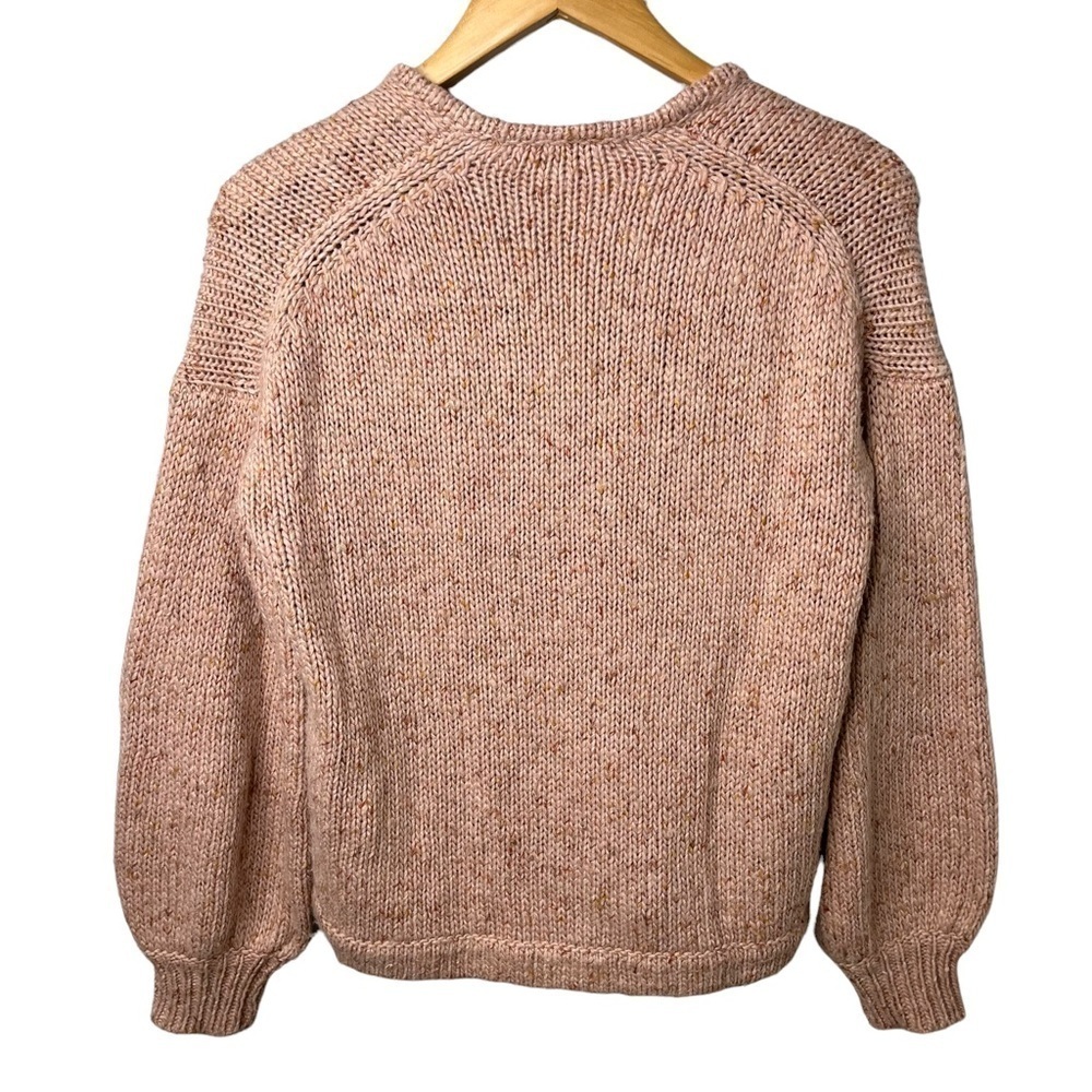 Madewell Beresford Wrap Front Pullover Sweater V Neck Chunky Flecked Yarn AD045 - Picture 6 of 11